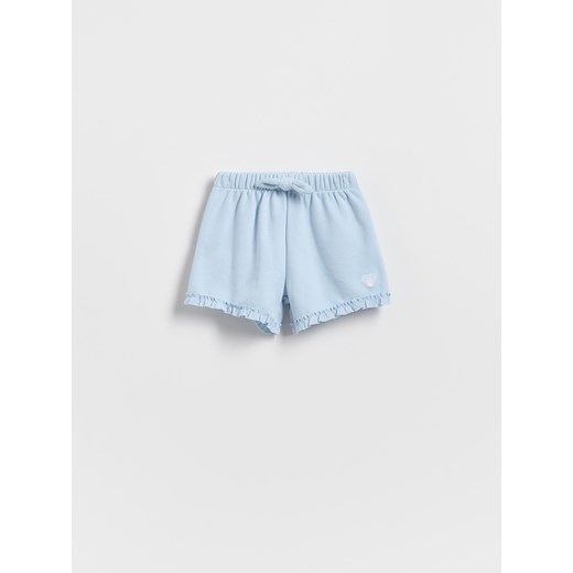 Reserved - Szorty z falbanką - jasnoniebieski ze sklepu Reserved w kategorii Spodenki dziewczęce - zdjęcie 185941920