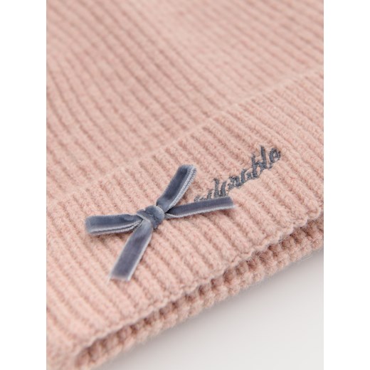 Reserved - Czapka z domieszką wełny - pastelowy róż Reserved 9-13 lat Reserved