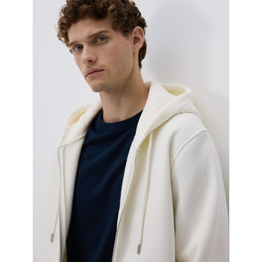 Reserved - Bluza z kapturem - złamana biel ze sklepu Reserved w kategorii Bluzy męskie - zdjęcie 185942704