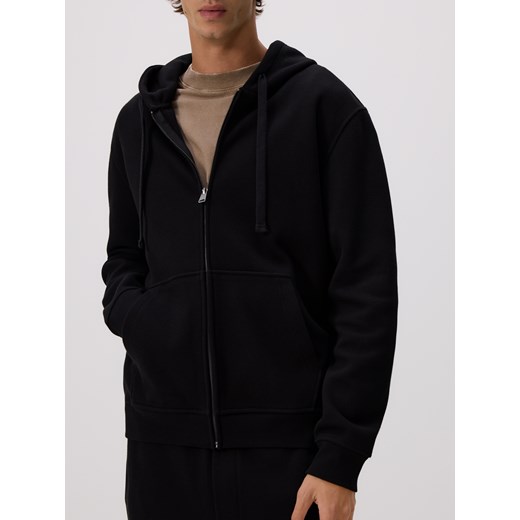 Reserved - Bluza regular z kapturem - czarny Reserved S Reserved