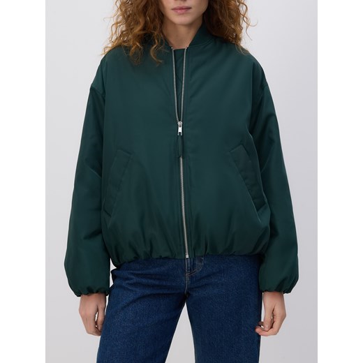 Reserved - Kurtka bomberka oversize - morski ze sklepu Reserved w kategorii Kurtki damskie - zdjęcie 185943021