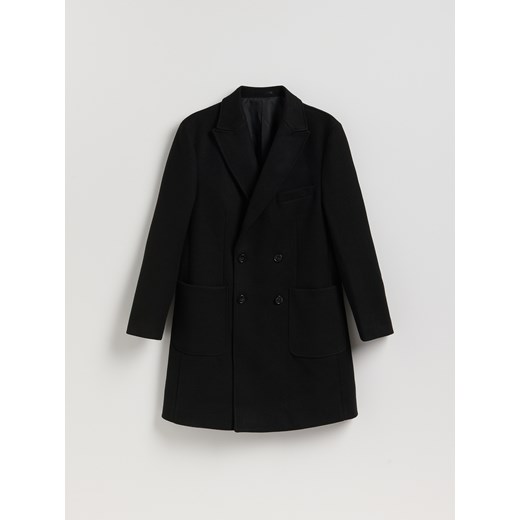 Reserved - Płaszcz z domieszką wełny - czarny Reserved XXL Reserved