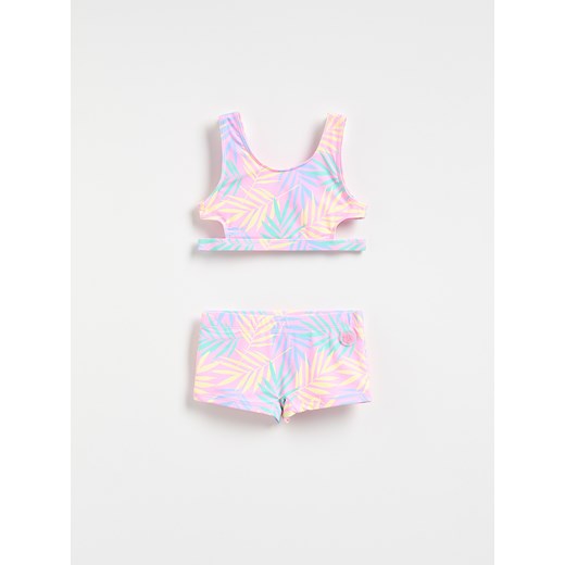 Reserved - Dwuczęściowy strój kąpielowy we wzory - wielobarwny Reserved 134/140 (8-9 lat) Reserved wyprzedaż