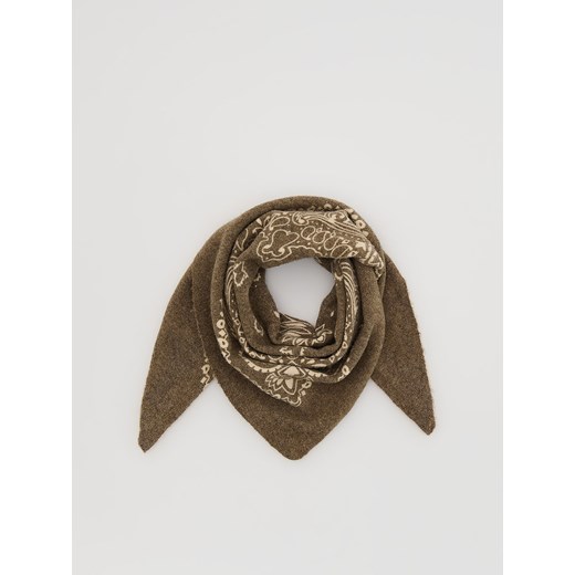 Reserved - Wzorzysta apaszka - brązowy Reserved ONE SIZE Reserved