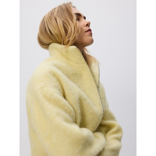 Reserved - Kurtka z wełną - żółty Reserved S Reserved