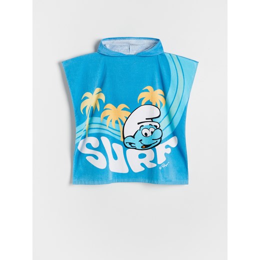 Reserved - Ręcznik kąpielowy Smerfy - jasnoniebieski ze sklepu Reserved w kategorii Ręczniki dla dzieci - zdjęcie 185944763