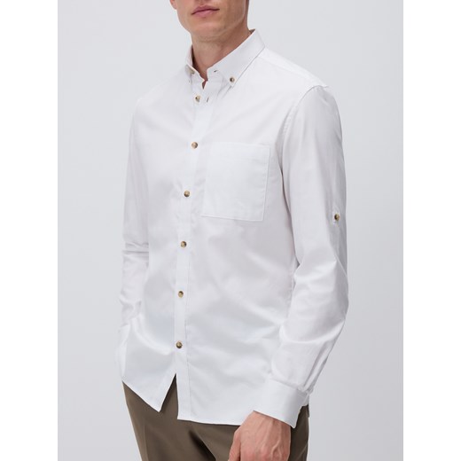 Reserved - Bawełniana koszula regular fit - biały ze sklepu Reserved w kategorii Koszule męskie - zdjęcie 185944872