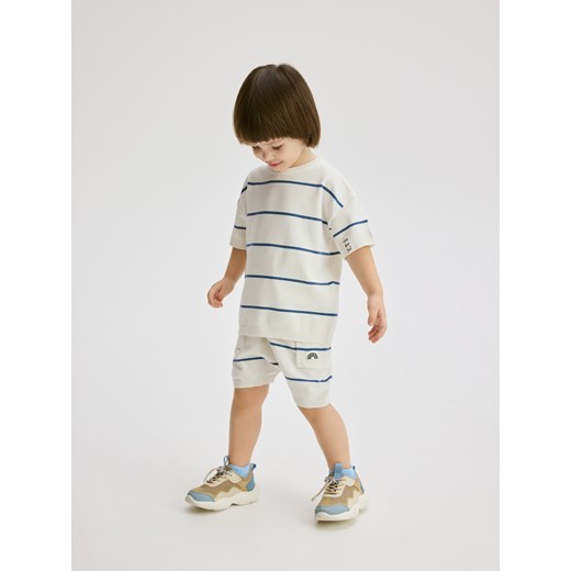 Reserved - Dzianinowy komplet z wiskozą - złamana biel Reserved 86 (12-18 m.) okazja Reserved