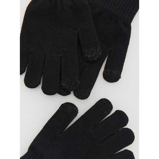 Reserved - Klasyczne rękawiczki 3 pack - czarny Reserved 5-9 lat Reserved