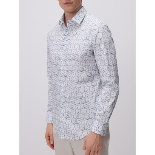Reserved - Koszula slim fit w drobne kwiaty - jasnoniebieski ze sklepu Reserved w kategorii Koszule męskie - zdjęcie 185944973