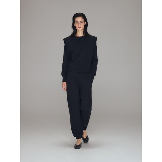 Reserved - Bluza z poduszkami na ramionach - czarny Reserved XL Reserved