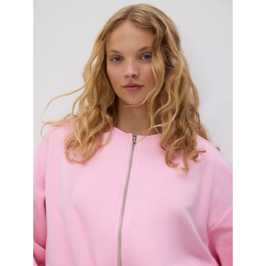 Reserved - Bluza ze ściągaczem - różowy Reserved M Reserved