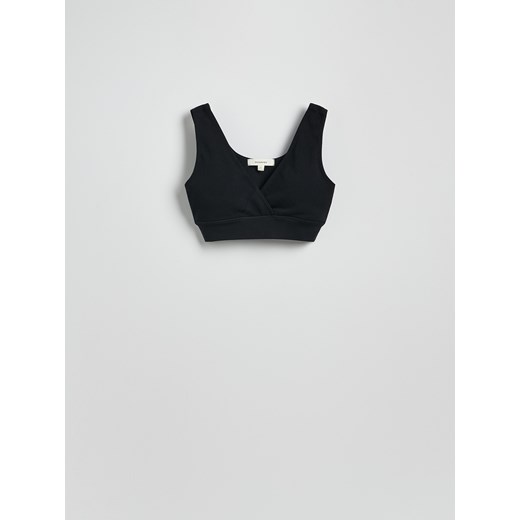 Reserved - Bezszwowy top w stylu sportowym - czarny ze sklepu Reserved w kategorii Bluzki damskie - zdjęcie 185946450