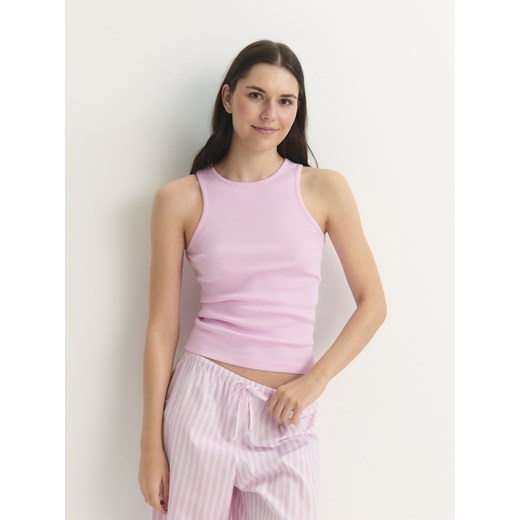 Reserved - Prążkowany top 2 pack - złamana biel Reserved XXL Reserved okazyjna cena