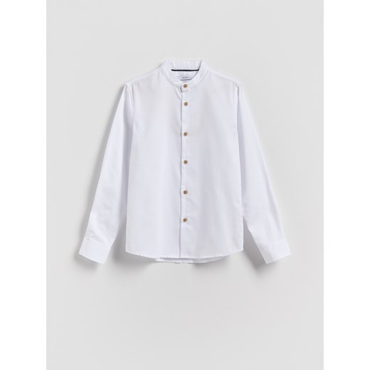 Reserved - Bawełniana koszula - biały ze sklepu Reserved w kategorii Koszule chłopięce - zdjęcie 185946762