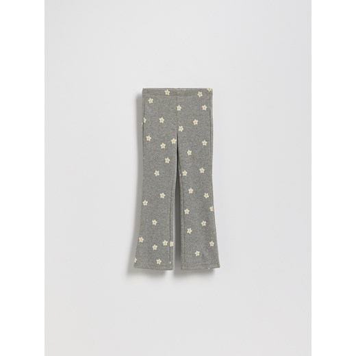 Reserved - Bawełniane legginsy w kwiaty - ciemnoszary Reserved 110 (4-5 lat) Reserved