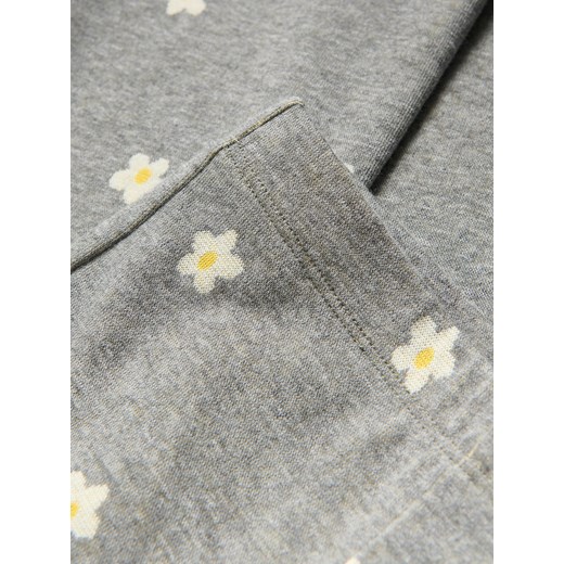 Reserved - Bawełniane legginsy w kwiaty - ciemnoszary Reserved 86 (12-18 m.) Reserved
