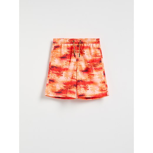Reserved - Zwijane szorty kąpielowe - pomarańczowy ze sklepu Reserved w kategorii Kąpielówki chłopięce - zdjęcie 185947113