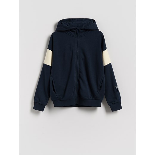 Reserved - Bawełniana bluza - granatowy ze sklepu Reserved w kategorii Bluzy chłopięce - zdjęcie 185947210