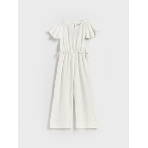 Reserved - Strukturalny kombinezon - biały ze sklepu Reserved w kategorii Kombinezony dziewczęce - zdjęcie 185947242