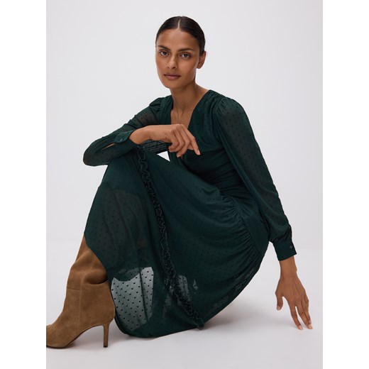 Reserved - Sukienka maxi w grochy - morski ze sklepu Reserved w kategorii Sukienki - zdjęcie 185947953