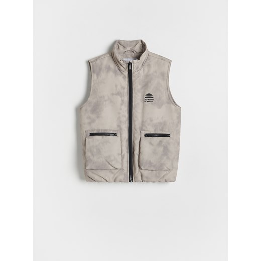 Reserved - Kamizelka z kieszeniami - kremowy ze sklepu Reserved w kategorii Kamizelki męskie - zdjęcie 185948094