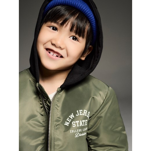 Reserved - Kurtka bomber oversize - oliwkowy ze sklepu Reserved w kategorii Kurtki chłopięce - zdjęcie 185948790