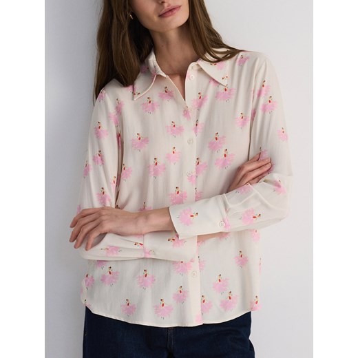 Reserved - Wzorzysta koszula z wiskozy - wielobarwny ze sklepu Reserved w kategorii Koszule damskie - zdjęcie 185948972