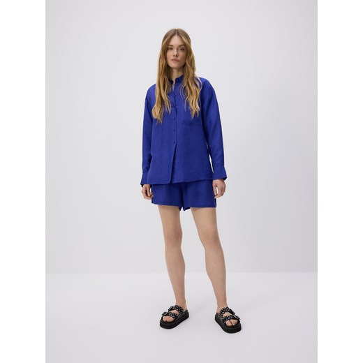 Reserved - Koszula z lnem - niebieski Reserved S Reserved promocja