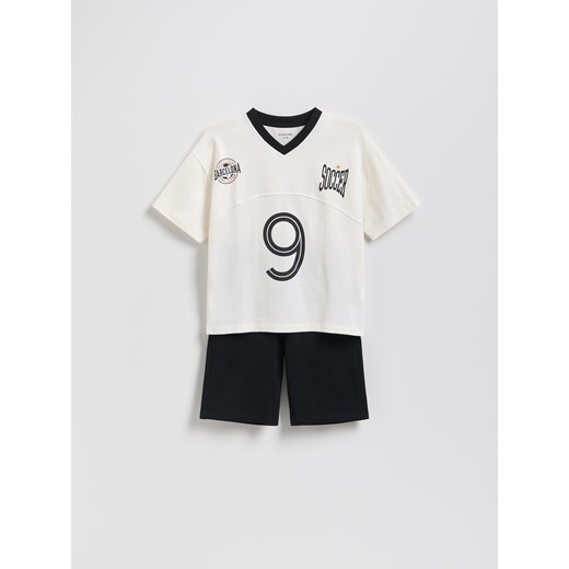 Reserved - Bawełniany komplet - złamana biel ze sklepu Reserved w kategorii Komplety chłopięce - zdjęcie 185949730