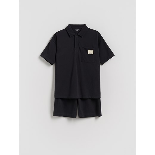 Reserved - Bawełniany komplet - ciemnoszary ze sklepu Reserved w kategorii Komplety chłopięce - zdjęcie 185949920