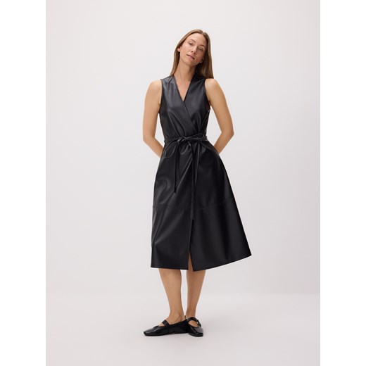 Reserved - Sukienka z imitacji skóry - czarny Reserved XL Reserved