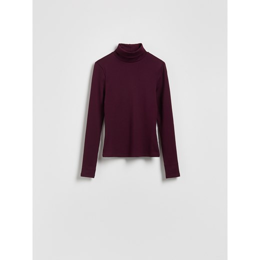 Reserved - Bawełniany golf - bordowy Reserved S Reserved