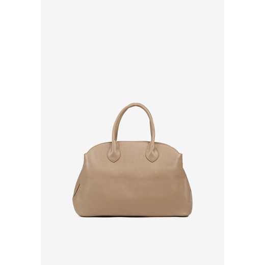 Beżowa Torebka Shopperka na Ramię z Paskiem Arovire ze sklepu renee.pl w kategorii Torby Shopper bag - zdjęcie 185954400