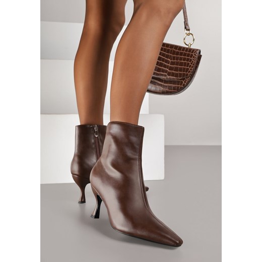 Brązowe Botki Vices na Kaczuszce Fallonea ze sklepu renee.pl w kategorii Botki - zdjęcie 185955451
