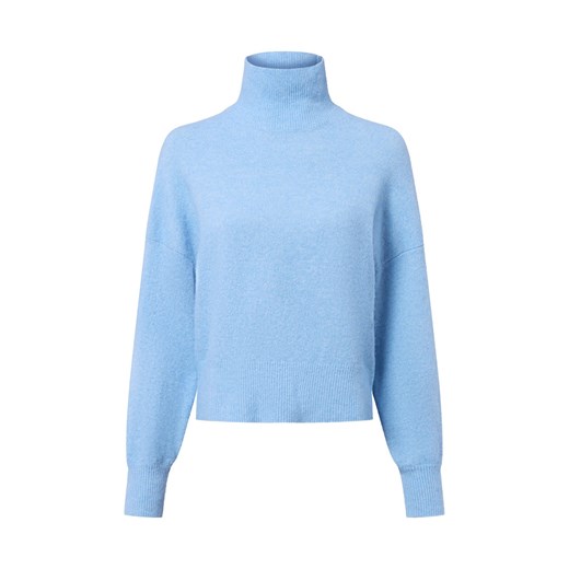 Samsøe Samsøe Sweter damski z dzianiny z zawartością alpaki - Nola Kobiety jasnoniebieski marmurkowy ze sklepu vangraaf w kategorii Swetry damskie - zdjęcie 185956631