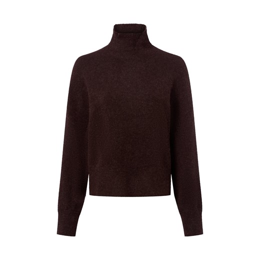 Samsøe Samsøe Sweter damski z dzianiny z zawartością alpaki - Nola Kobiety czekoladowy marmurkowy ze sklepu vangraaf w kategorii Swetry damskie - zdjęcie 185956632
