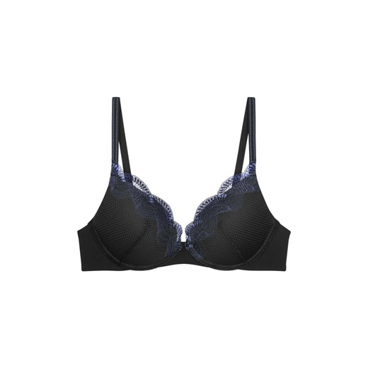 Triumph Biustonosz damski na fiszbinach - Comfort Glam Kobiety Sztuczne włókno czarny jednolity ze sklepu vangraaf w kategorii Biustonosze - zdjęcie 185956672