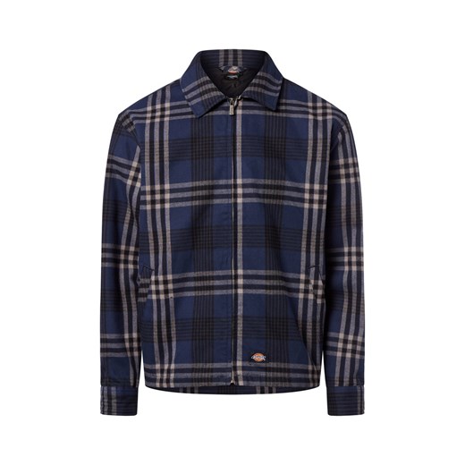 Dickies Męska kurtka przejściowa Mężczyźni Regular Fit Bawełna granatowy w kratkę ze sklepu vangraaf w kategorii Kurtki męskie - zdjęcie 185956742