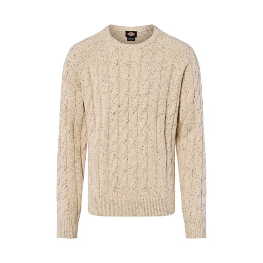 Dickies Męski sweter z dzianiny Mężczyźni Bawełna beżowy wypukły wzór tkaniny ze sklepu vangraaf w kategorii Swetry męskie - zdjęcie 185956744