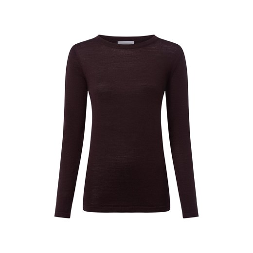 brookshire Sweter z dzianiny merino Kobiety Wełna czekoladowy jednolity ze sklepu vangraaf w kategorii Swetry damskie - zdjęcie 185956753