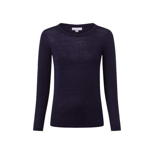 brookshire Sweter z dzianiny merino Kobiety Wełna granatowy jednolity ze sklepu vangraaf w kategorii Swetry damskie - zdjęcie 185956754
