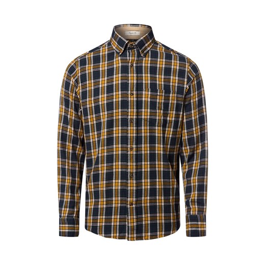 Gant Męska koszula flanelowa Mężczyźni Regular Fit Bawełna granatowy w kratkę ze sklepu vangraaf w kategorii Koszule męskie - zdjęcie 185956770
