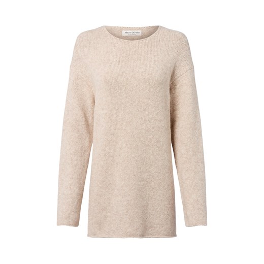 Marc O'Polo Sweter damski z dzianiny z zawartością alpaki Kobiety écru marmurkowy ze sklepu vangraaf w kategorii Swetry damskie - zdjęcie 185956832
