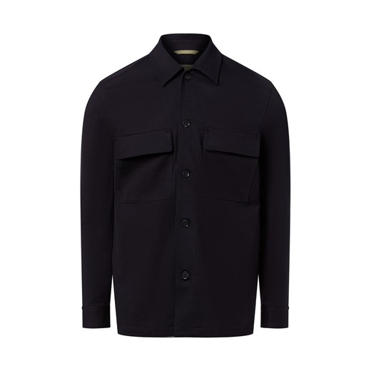 Marc O'Polo Bluza męska Mężczyźni Regular Fit granatowy jednolity - id: 781941-0001-09920 - marki Marc O'Polo - 185956851 Marc O'Polo Bluza męska Mężczyźni Regular Fit granatowy jednolity ze sklepu vangraaf w kategorii Koszule męskie - zdjęcie 185956851