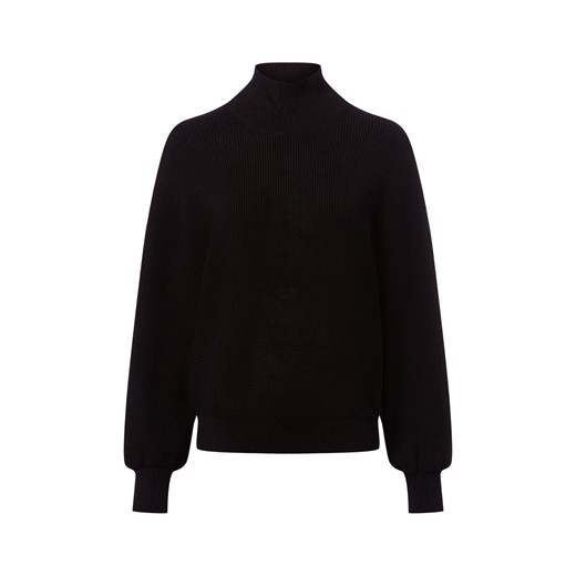 Msch Copenhagen Damski sweter z dzianiny - MSCHMagnea Rachelle Kobiety Sztuczne włókno czarny jednolity ze sklepu vangraaf w kategorii Swetry damskie - zdjęcie 185956860