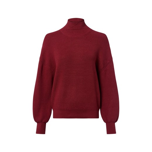 Msch Copenhagen Damski sweter z dzianiny - MSCHMagnea Rachelle Kobiety Sztuczne włókno bordowy jednolity ze sklepu vangraaf w kategorii Swetry damskie - zdjęcie 185956862