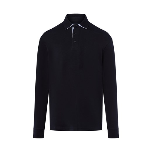 James Męska koszulka polo Mężczyźni Bawełna granatowy jednolity ze sklepu vangraaf w kategorii T-shirty męskie - zdjęcie 185956894