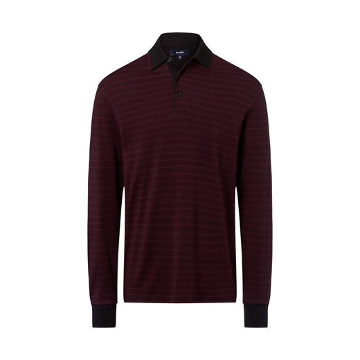 James Męska koszulka polo z długim rękawem Mężczyźni Bawełna czarny w paski ze sklepu vangraaf w kategorii T-shirty męskie - zdjęcie 185956900