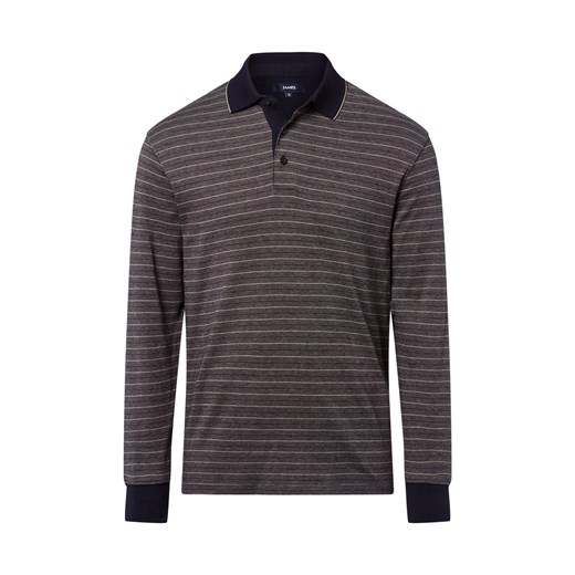 James Męska koszulka polo z długim rękawem Mężczyźni Bawełna granatowy w paski ze sklepu vangraaf w kategorii T-shirty męskie - zdjęcie 185956903